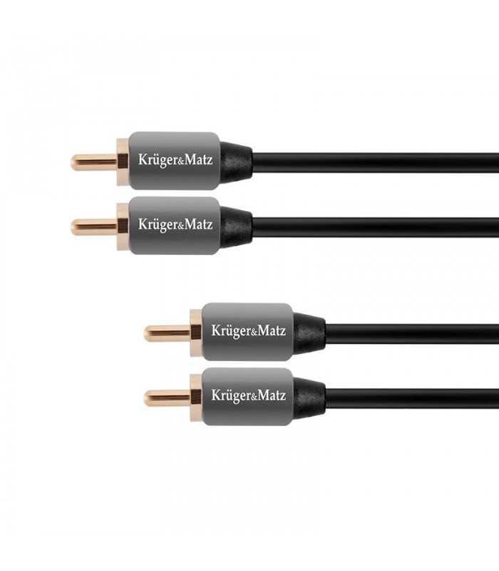 Cablu 2x RCA la 2x RCA 1m Profesional Kruger&Matz