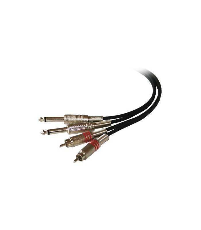 Cablu 2x RCA tata - 2x JACK 6.35 mm mono tata 5m ibiza