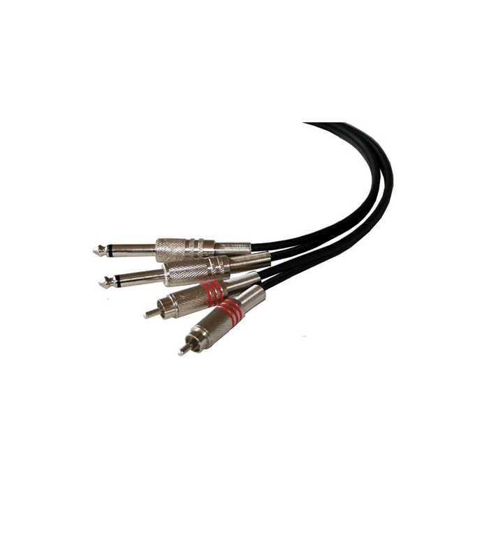 Cablu 2x RCA tata la 2x Jack 6.35 mm mono 3m ibiza