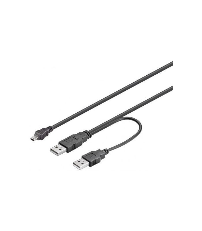 Cablu 2x USB A tata la mini USB tata 1.8m Goobay