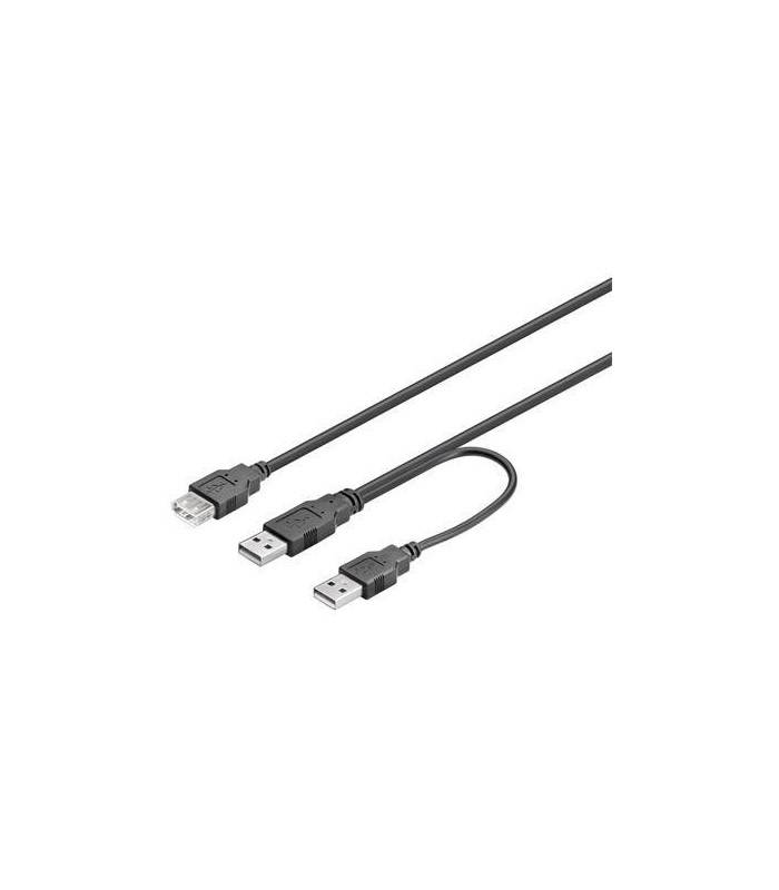 Cablu 2x USB A tata la USB A mama 30cm Goobay