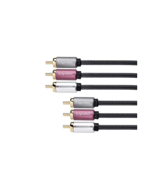 Cablu 3x RCA - 3RCA 1.8m Audio Profesional Kruger&Matz