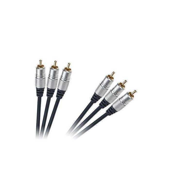 Cablu 3x RCA - 3x RCA 1.5m GOLD Profesional