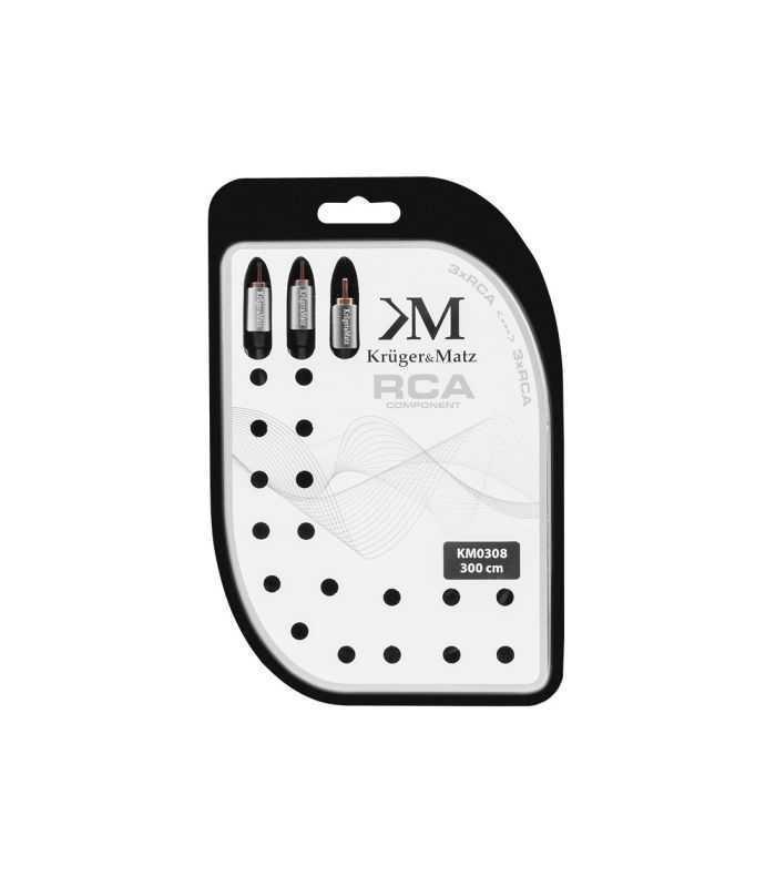 cablu 3x rca audio 3m profesional krugermatz 2