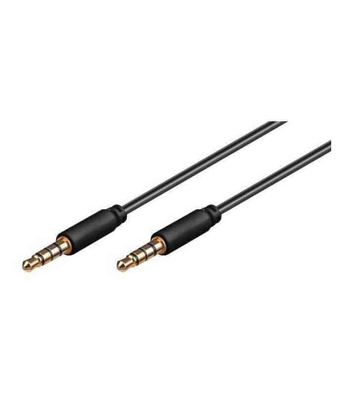 Cablu 4 pini 3.5 mm stereo 2m tata-tata Goobay 1 Cablu 4 pini 3.5 mm stereo 2m tata-tata Goobay