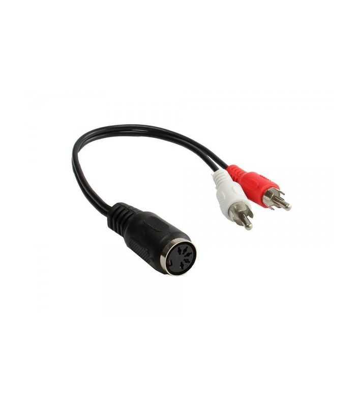 Cablu adaptor 2x RCA la 5 pini DIN mama 20cm Goobay 2 cablu adaptor 2x rca la 5 pini din mama 20cm goobay 1