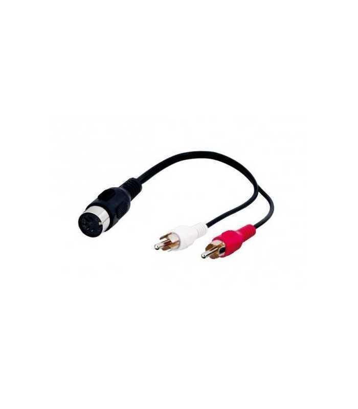 Cablu adaptor 2x RCA la 5 pini DIN mama 20cm Goobay 1 Cablu adaptor 2x RCA la 5 pini DIN mama 20cm Goobay