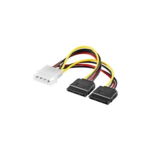 Cablu adaptor 2x Sata la Molex 5.25 4 pini tata 15cm Goobay