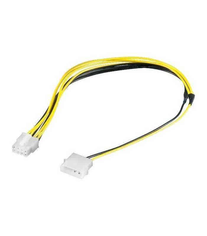 Cablu adaptor alimentare 5.25 tata la EPS 8 pini 28cm pentru alimentare placa de baza Goobay