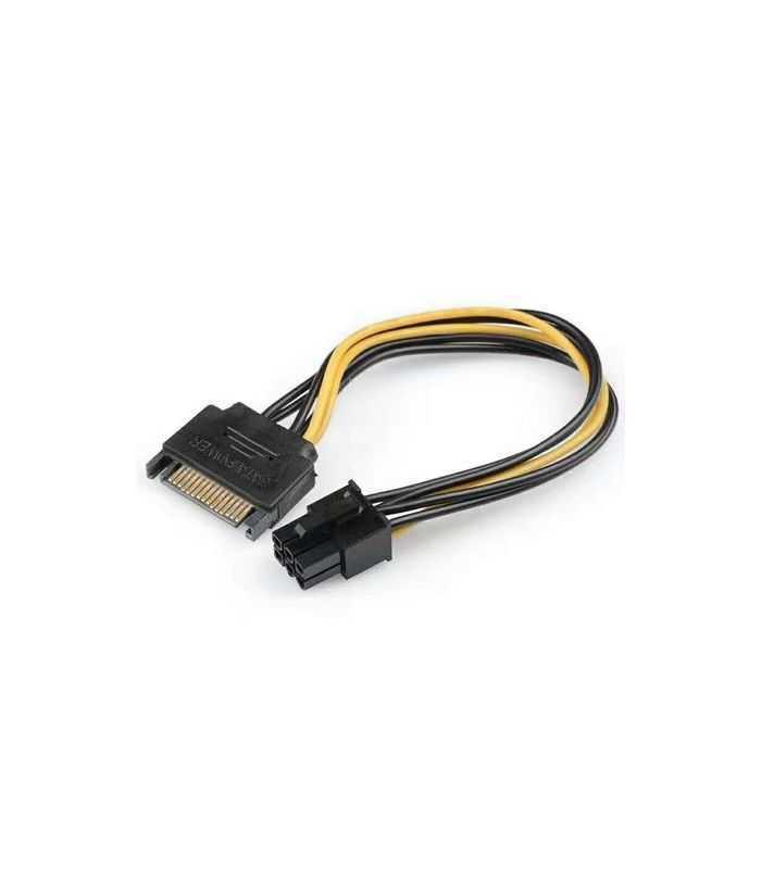 Cablu adaptor alimentare placa video PCIE 6 pini - SATA tata 0.2m