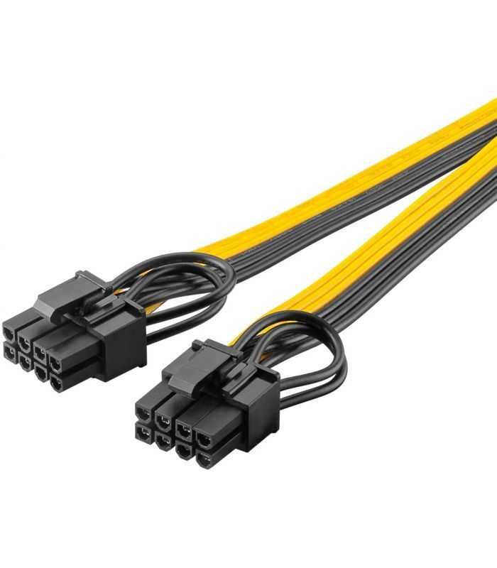 Cablu Adaptor Atx Alimentare Cu 8 Pini Mama La 62 Tata Pentru Placa Video Pci Express Goobay 60000