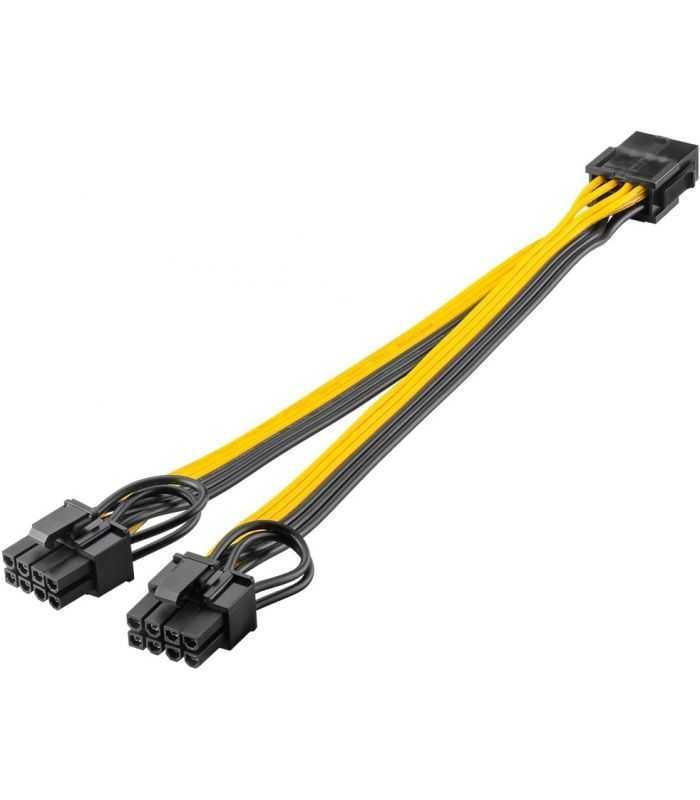 Cablu Adaptor Atx Alimentare Cu 8 Pini Mama La 62 Tata Pentru Placa Video Pci Express Goobay 60000