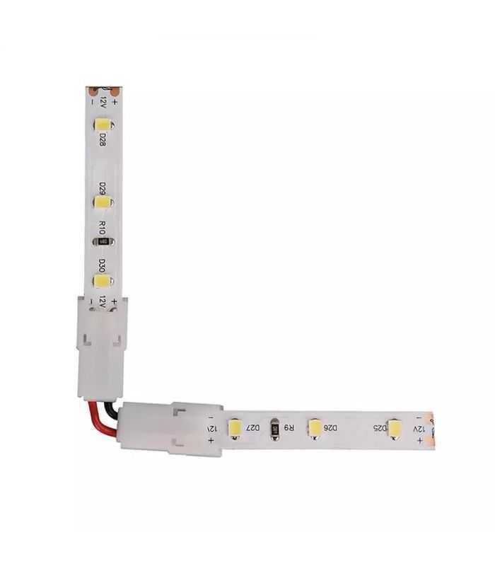 Cablu Adaptor Conector Banda Led 8mm Forma L V Tac