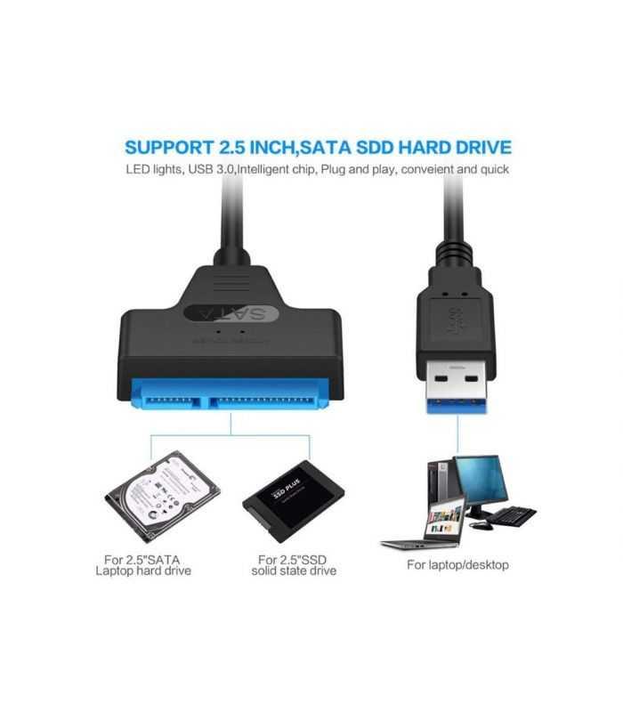 Cablu Adaptor Convertor Usb 30 Sata 22 Pini Pentru Hdd Si Ssd