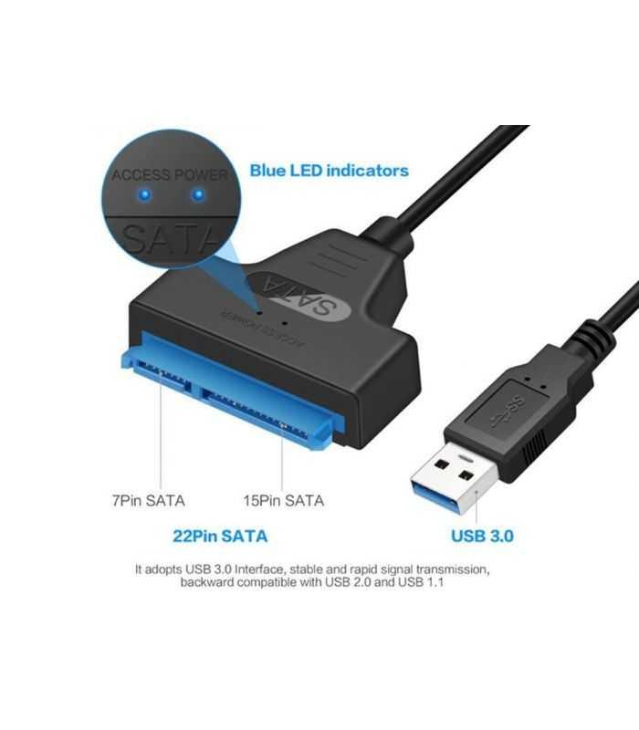 Cablu Adaptor Convertor Usb 30 Sata 22 Pini Pentru Hdd Si Ssd