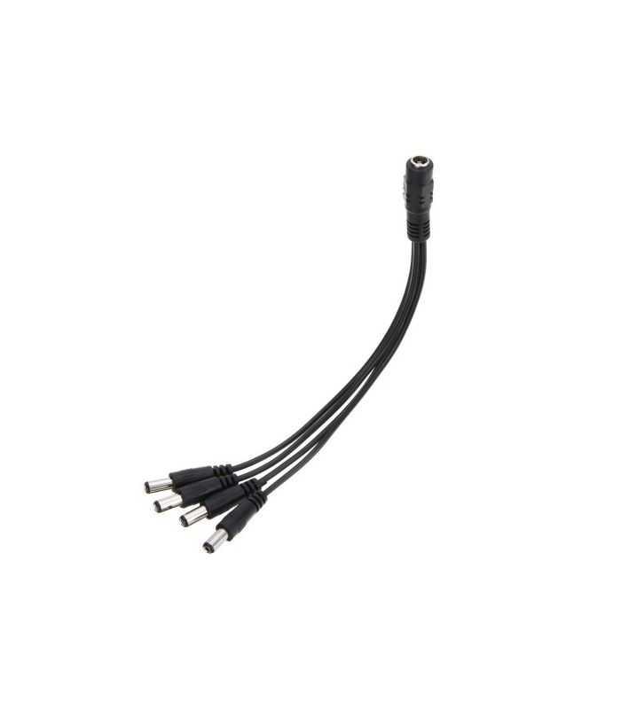 cablu adaptor cu mufa dc 21x55 mm 1x mama la 4x tata pentru camere supraveghere 1