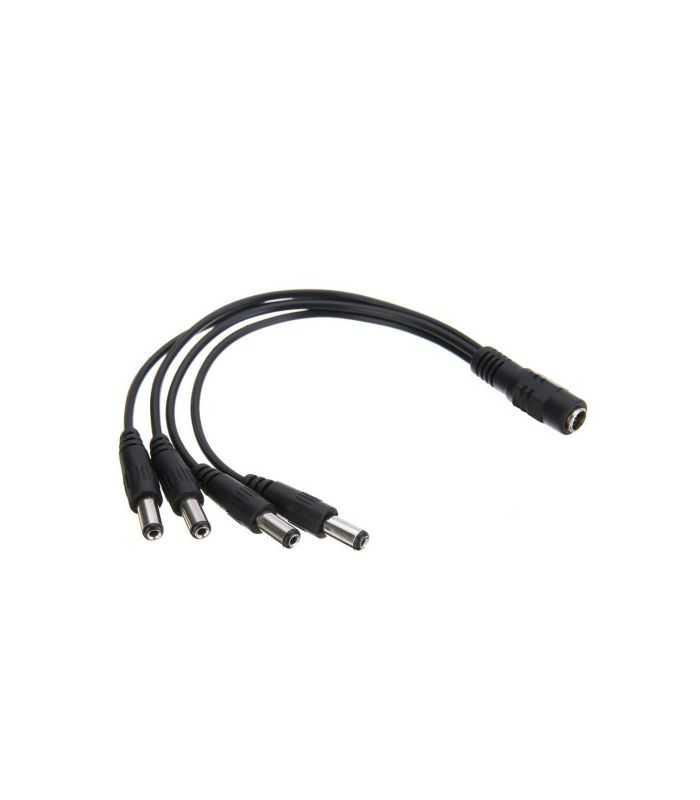Cablu adaptor cu mufa DC 2.1x5.5 mm 1x mama la 4x tata pentru camere supraveghere