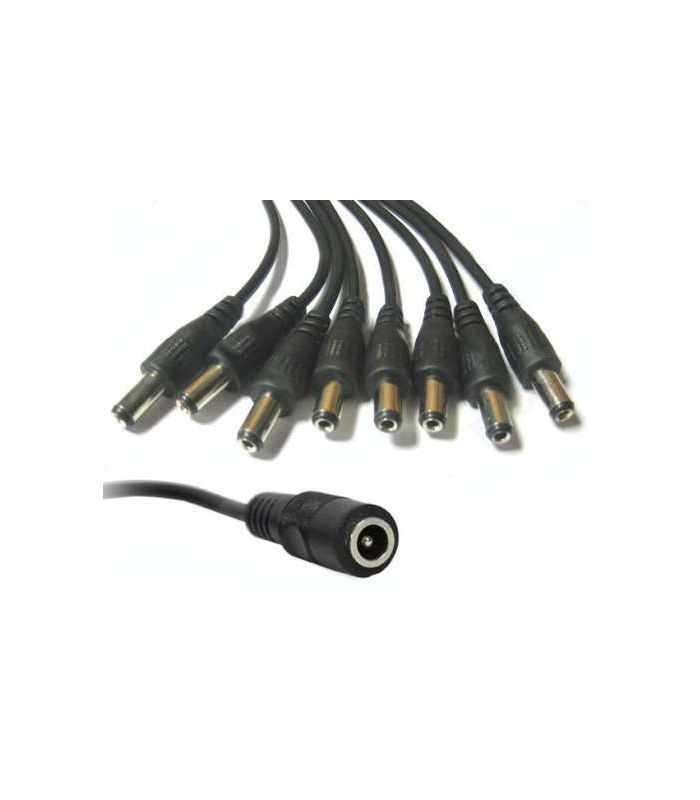 cablu adaptor cu mufa dc 21x55 mm 1x mama la 8x tata pentru camere supraveghere 2