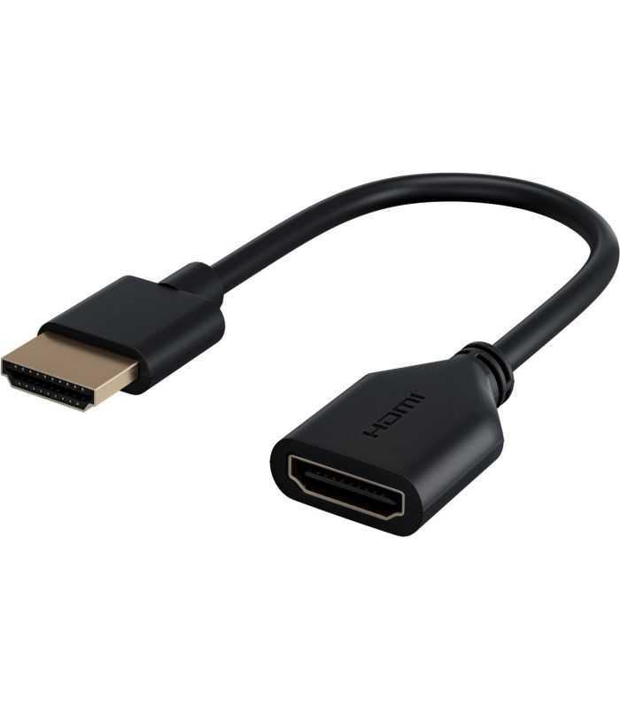Cablu adaptor flexibil HDMI A tata - HDMI A mama 10cm 4K/60Hz 2160p 18Gbit/s Goobay 64824
