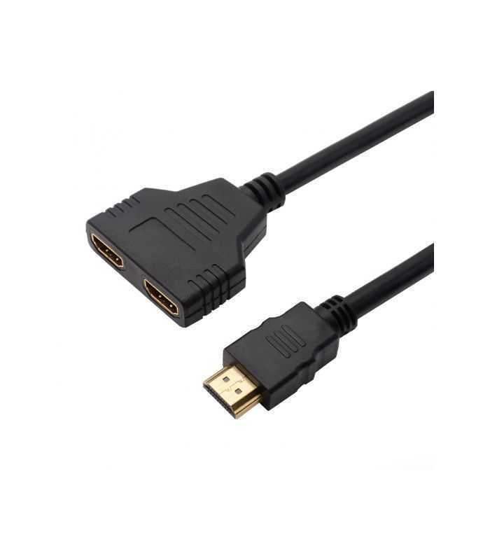 Cablu adaptor HDMI la 2x HDMI aurit spitter
