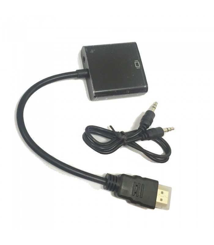 cablu adaptor hdmi la vga 35 mm jack audio 20cm 1