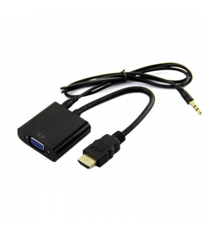 Cablu adaptor HDMI la VGA +3.5 mm JACK audio 20cm