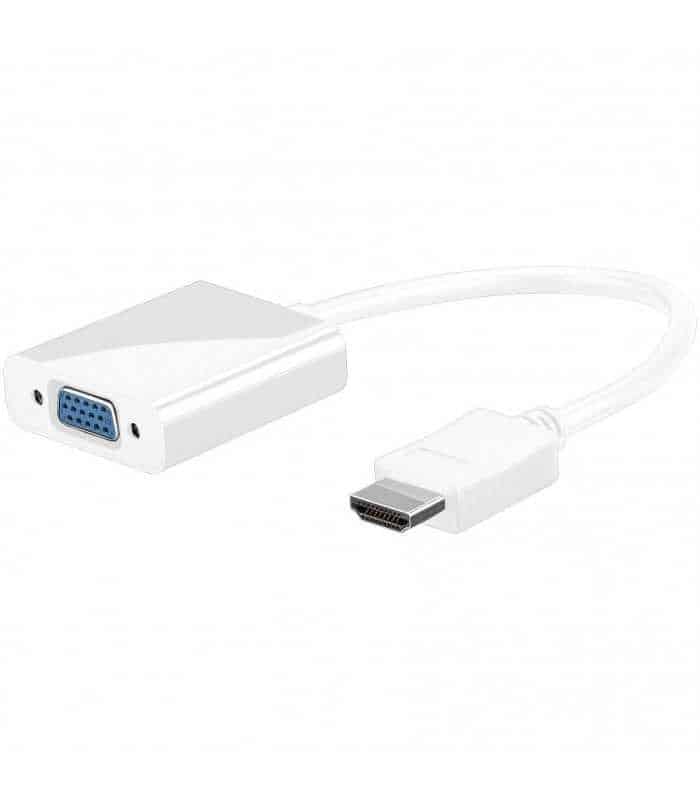 Cablu adaptor HDMI la VGA inclusiv audio alb Goobay