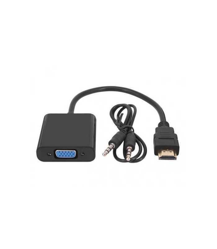 Cablu adaptor HDMI la VGA mama +Jack 3.5 mm Stereo audio Well