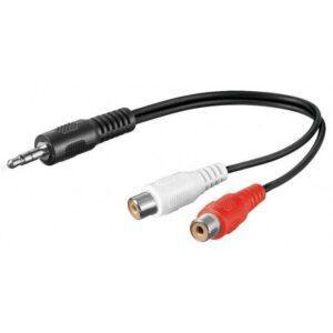 Cablu adaptor Jack 3.5 mm tata stereo la 2x RCA mama Goobay