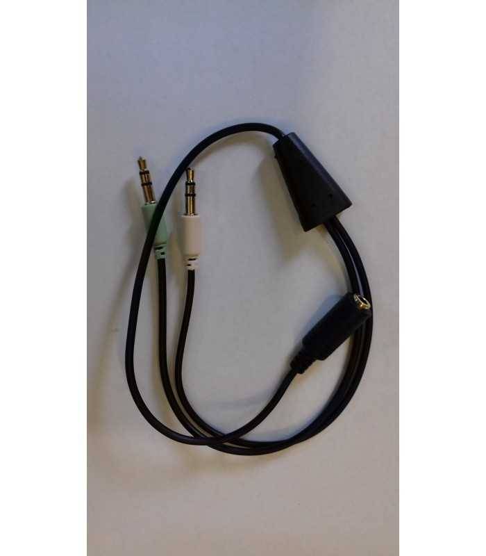 cablu adaptor jack 4 pini 35 mm mama la 2x 35 mm tata 20cm sau 40cm goobay 3