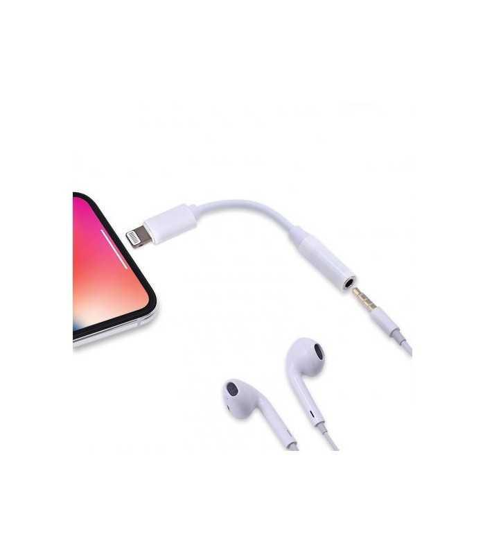 Cablu adaptor Lightning tata - STEREO Jack 3.5 mm mama 10cm Well