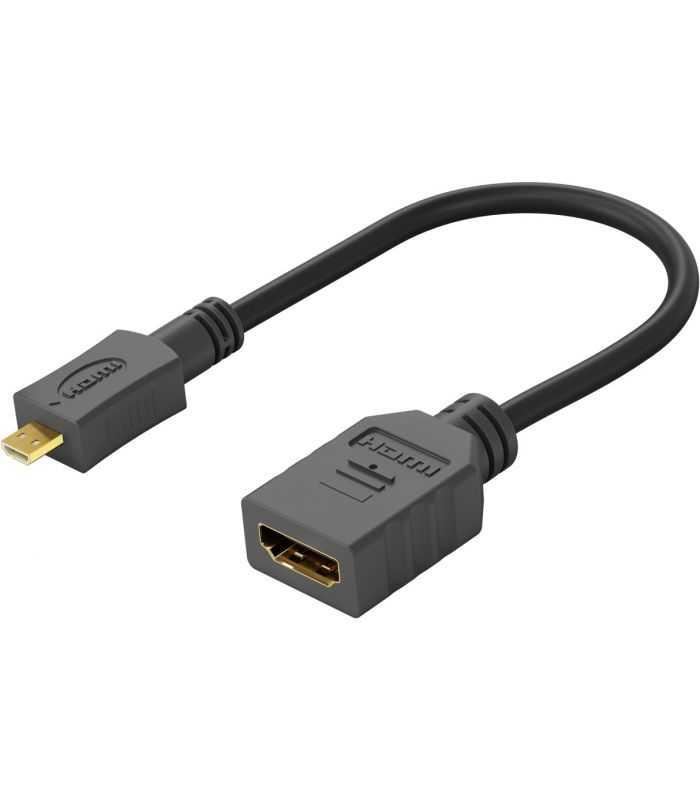 Cablu Adaptor Micro Hdmi Tata Hdmi Mama 15cm V20 4k 60hz 2160p Gopro Raspberry Pi Goobay 58683