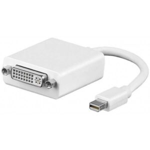 Cablu adaptor mini DisplayPort la DVI-I 24+5 PL alb Goobay