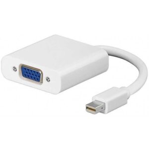 Cablu adaptor mini DisplayPort tata la VGA mama alb Goobay