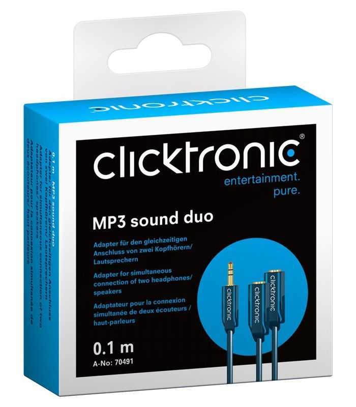 cablu adaptor profesional splitter jack 35 mm x2 ofc cupru ecranat 10cm clicktronic 1