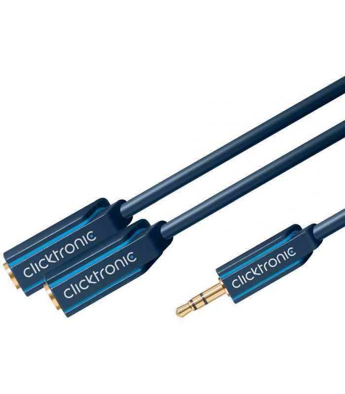 cablu adaptor profesional splitter jack 35 mm x2 ofc cupru ecranat 10cm clicktronic 5