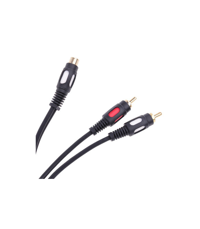 Cablu adaptor RCA mama la 2x RCA tata 0.25m