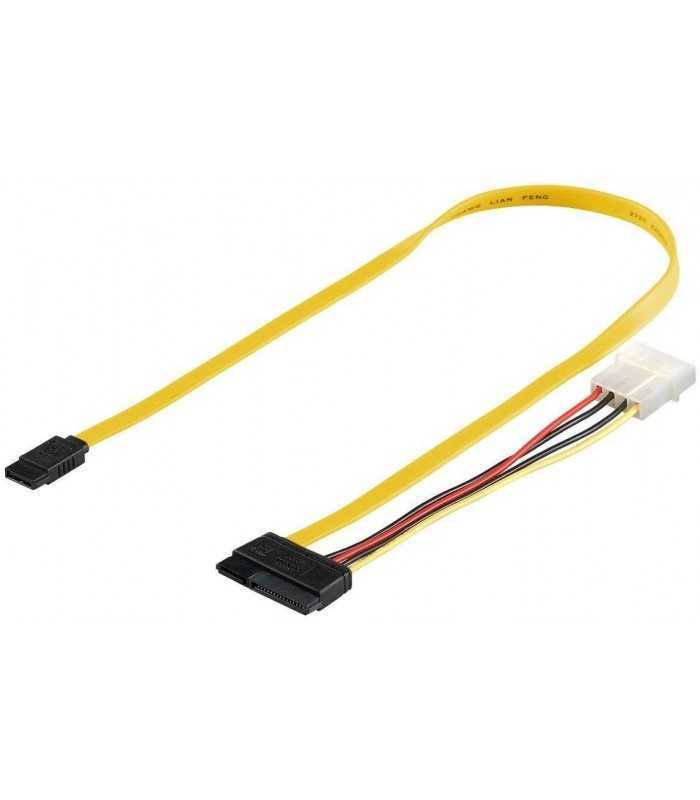 Cablu adaptor sata data power la sata si molex 5.25 Goobay