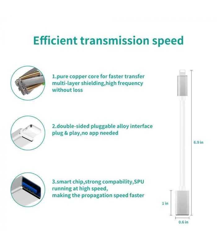 cablu adaptor usb 20 la iphone lightning cu otg maxim ios13 2
