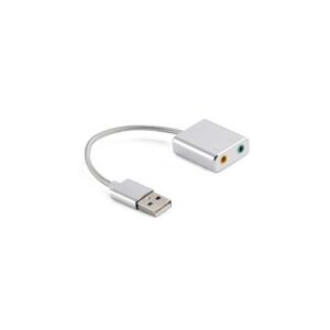 Cablu adaptor USB 2.0 - placa de sunet audio 7.1 virtual 10cm aluminiu WELL