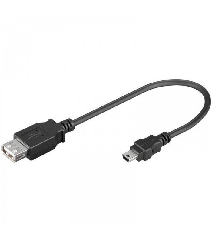 cablu adaptor usb a mama la mini usb tata 20cm goobay 1