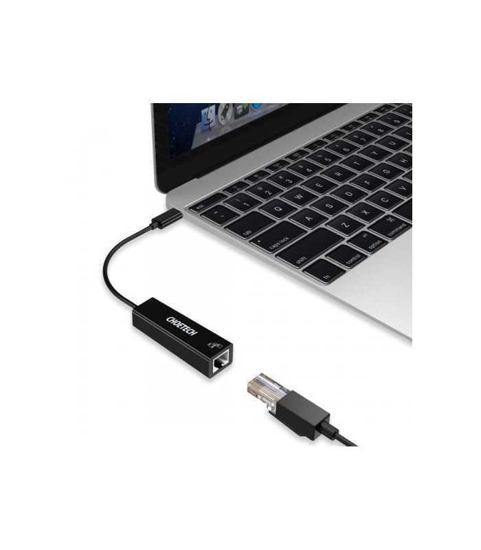 cablu adaptor usb type type c tata rj45 mama retea gigabit choetech r01 2