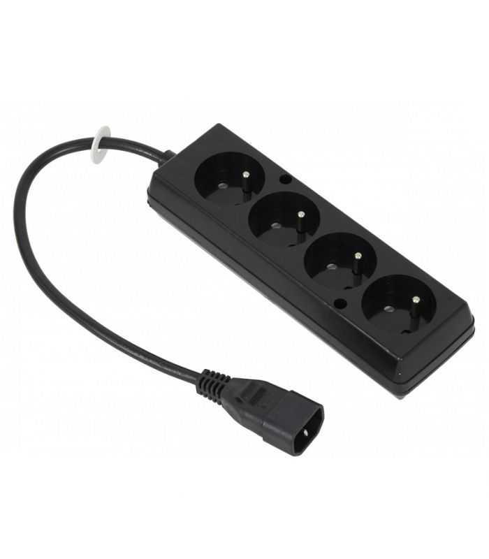 Cablu alimentare adaptor de la UPS IEC C14 la 4x cupla schuko 0.3m JONEX