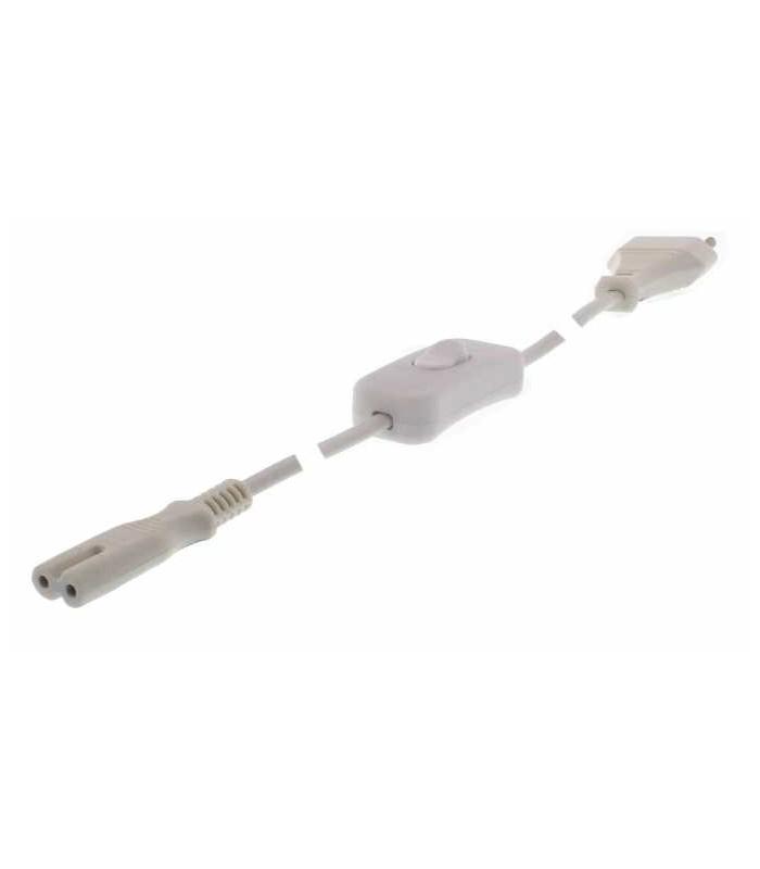 Cablu alimentare corpuri T5 1.5m alb cu intrerupator Well