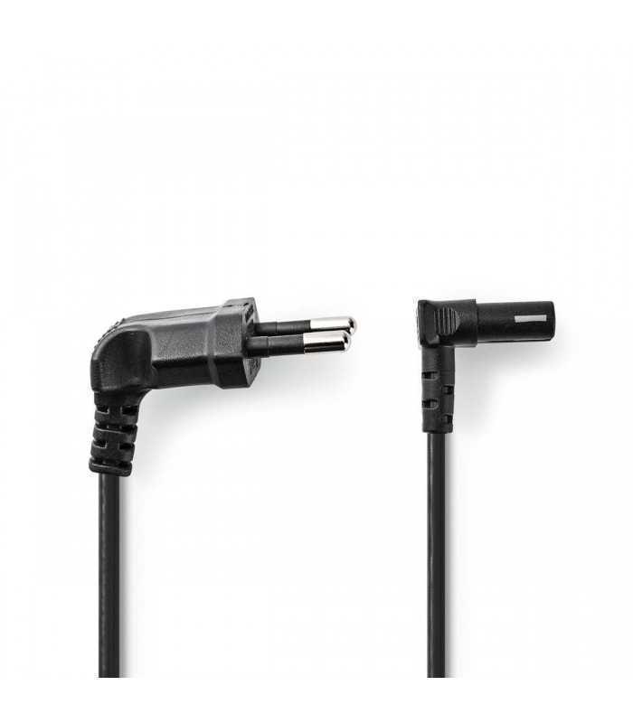 Cablu alimentare Euro cotit tata - 2 Pini IEC-320-C7 cotit 2m Nedis