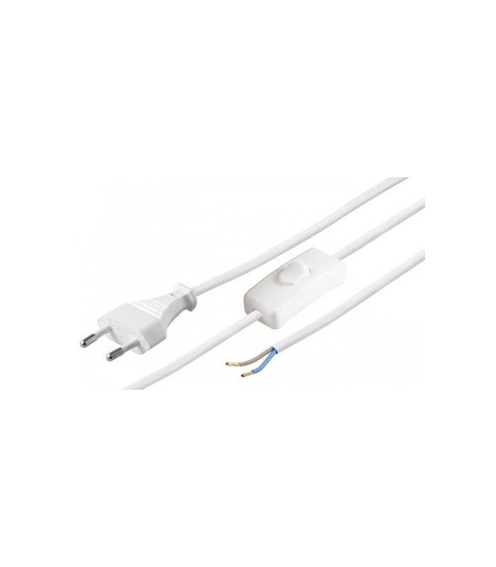 Cablu alimentare Euro cu 2 fire si intrerupator 1.5m Goobay