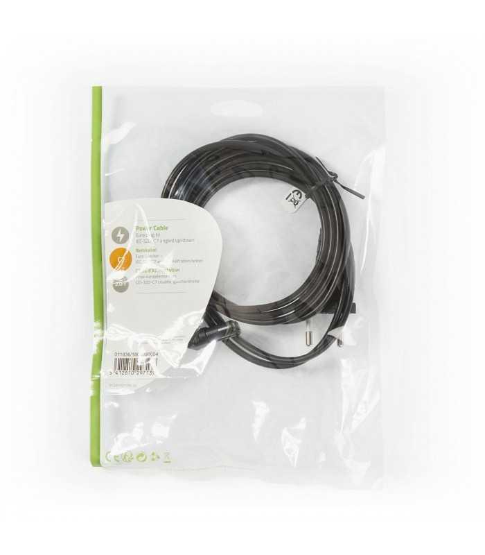 cablu alimentare euro tata 2 pini iec 320 c7 cotit 2m nedis 2