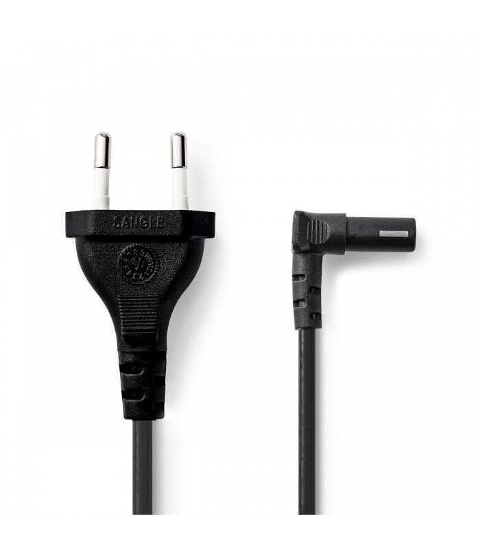 Cablu alimentare Euro tata - 2 Pini IEC-320-C7 cotit 2m Nedis