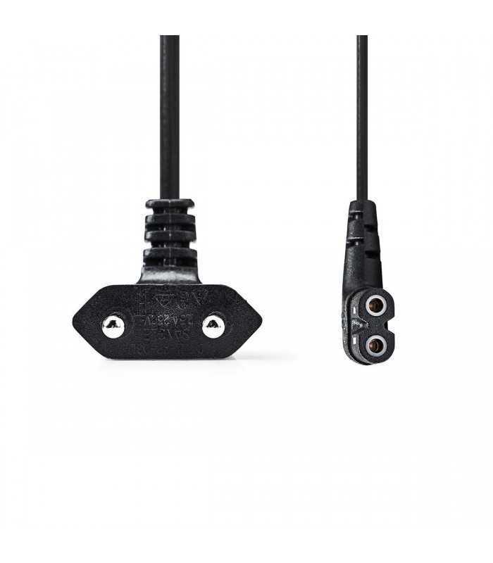 cablu alimentare euro tata cotit iec 320 c7 cotit 2m nedis 1