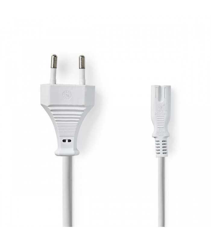 Cablu alimentare Euro tata - IEC-320-C7 3m alb Nedis